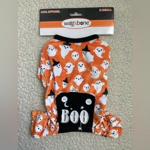 Wag & Bone Graphic Ghosts Boo Halloween Dog Pajamas, XS, NWT